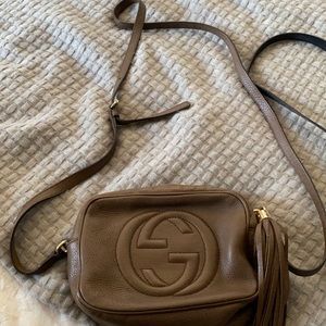 Brown GUCCI soho disco bag crossbody